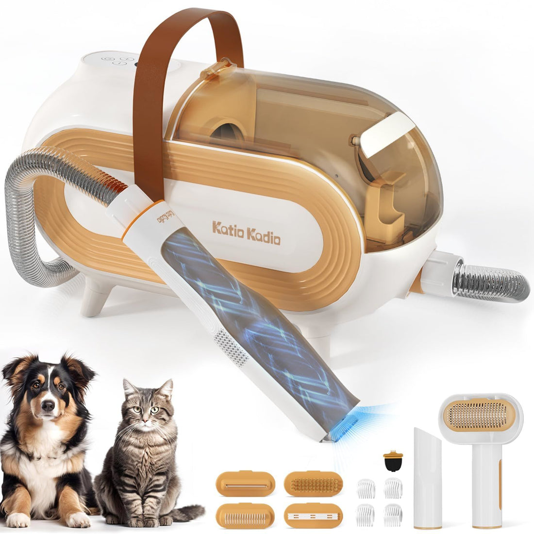 Katio Kadio Pet Grooming Kit & Pet Hair Vacuum, Dog Grooming Tools for Shedding