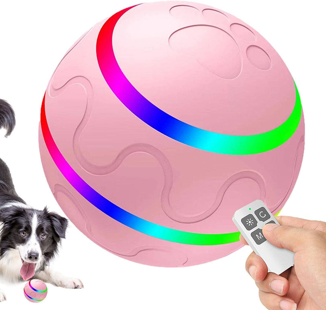 Rolling Ball for Dogs; Pet Dog Mental Stimulation Toys | Made of Natural Rubber; Active Rolling Ball for Dog Puppies and Cats; Happy; Intelligent Interactive Dog Toy