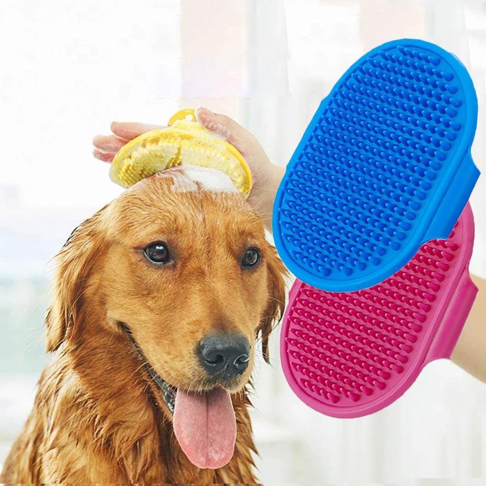 1 Pcs Pets Silicone Washing Glove Dog Cat Bath Brush Comb Rubber Glove Hair Grooming Massaging Kitchen Cleaning Gloves