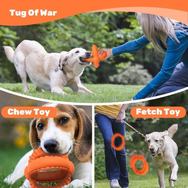 Natural Rubber Dog Chew Toys for Teeth Cleaning Toy