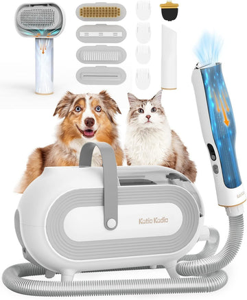 Katio Kadio Pet Grooming Kit & Pet Hair Vacuum, Dog Grooming Tools for Shedding